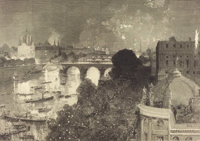 Le 14 Juillet. Illumination de la Seine du Pont Neuf au Pont au Change - Auguste Lepere