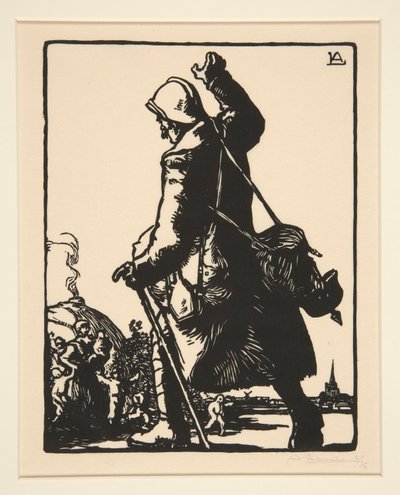 Le permissionnaire, de La Guerre de 1914, première série, no.16 - Auguste Lepere