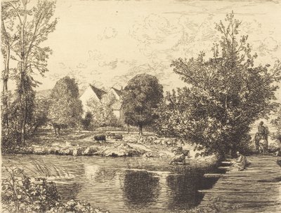 Vieille passerelle, bords du petit Morin, 1915 - Auguste Lepere