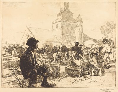 Marché à la volaille, à St.-Jean-de-Mont - Auguste Lepere