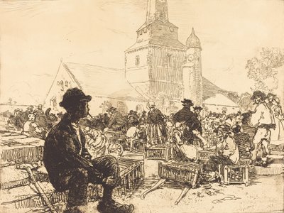 Marché à la volaille à St.-Jean-de-Mont, 1892 - Auguste Lepere