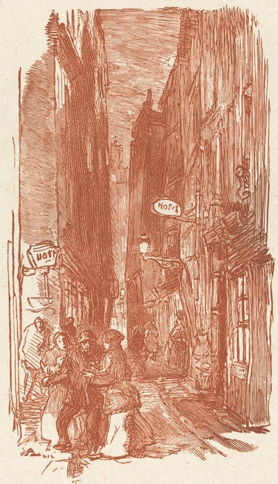 Rue Saint-Séverin, publié en 1901 - Auguste Lepere
