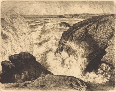 Grande marée, rochers de Sion, Vendée, 1907 - Auguste Lepere
