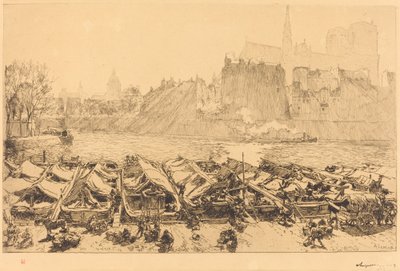Le grand marché aux pommes - Auguste Lepere
