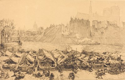 Le grand marché aux pommes - Auguste Lepere