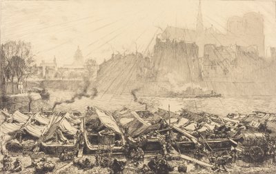 Le grand marché aux pommes - Auguste Lepere