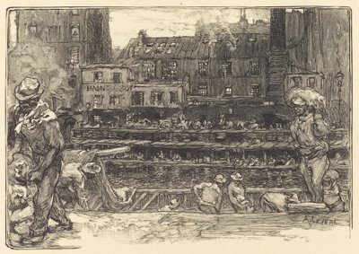 Déchargement, Canal Saint-Martin - Auguste Lepere