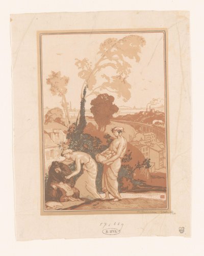 La Musique et la Poésie secourant les Artistes - Auguste Lepère (signed by artist)
