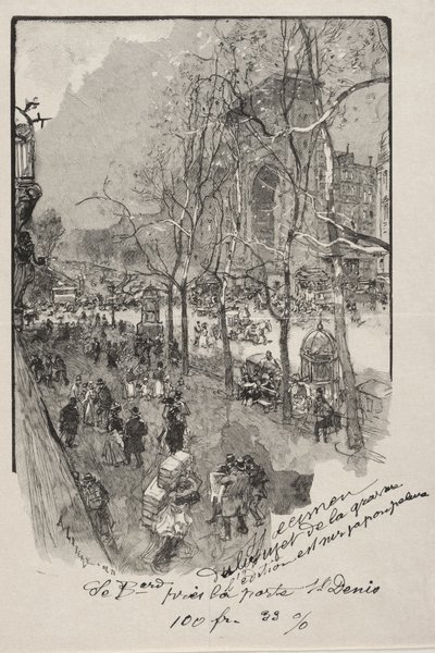 Les Boulevards, près de la Porte Saint-Denis - Auguste Louis Lepère