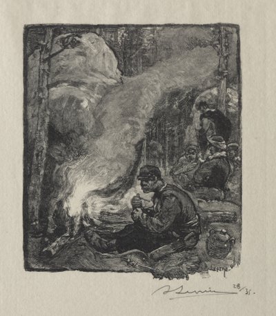 Repas des Bûcherons - Auguste Louis Lepère