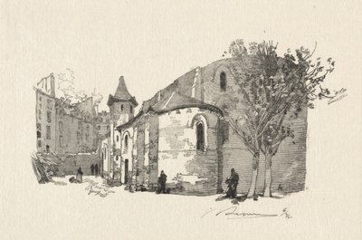 St. Julien le Vauvre, Vue extérieure - Auguste Louis Lepère