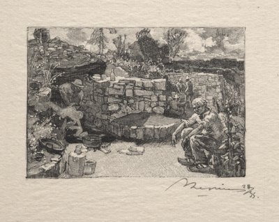 Une loge de carrier - Auguste Louis Lepère