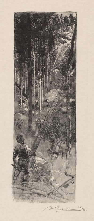 Abattage des Pins - Auguste Louis Lepère