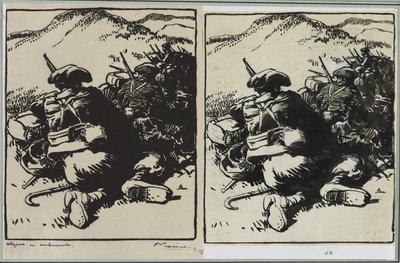 Alpins en embuscade - Auguste Louis Lepère