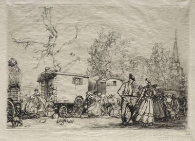À la foire de Saint-Jean-de-Mont, 1906 - Auguste Louis Lepère