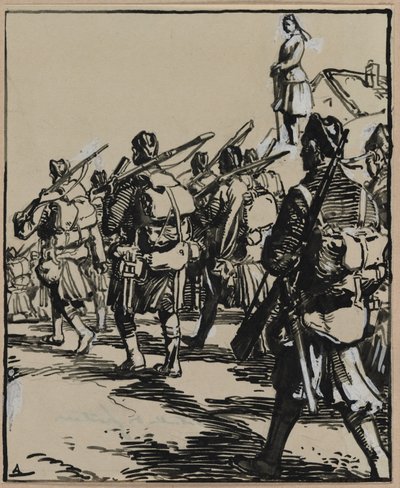 Bataille des Frontières: Groupe des Soldats Britanniques - Auguste Louis Lepère