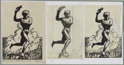Brado, Vainqueur des géants Antigoras, 1914 - Auguste Louis Lepère