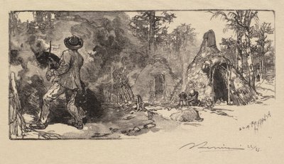 Forêt de Fontainebleau: Les charbonniers - Auguste Louis Lepère