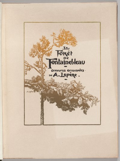 Forêt de Fontainebleau: Couverture - Auguste Louis Lepère