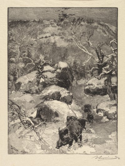 Forêt de Fontainebleau: Roche Cuvier-Châtillon - Auguste Louis Lepère