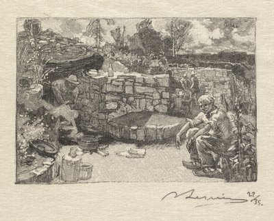 Forêt de Fontainebleau: Loge de carrier, 1890 - Auguste Louis Lepère