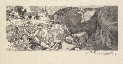 Forêt de Fontainebleau : Carrière de grès - Auguste Louis Lepère
