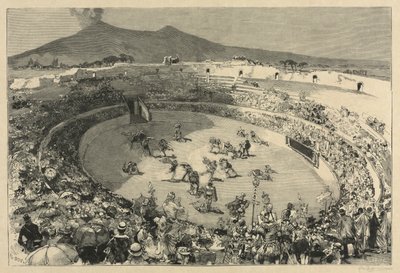 Italie. La fête de Pompéi, Le cirque des gladiateurs - Auguste Louis Lepère