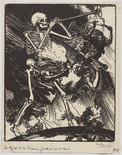 La Mort et les Passions fondant sur la Terre - Auguste Louis Lepère