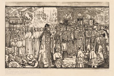 La Procession de la Fête-Dieu à Nantes, 1901 - Auguste Louis Lepère