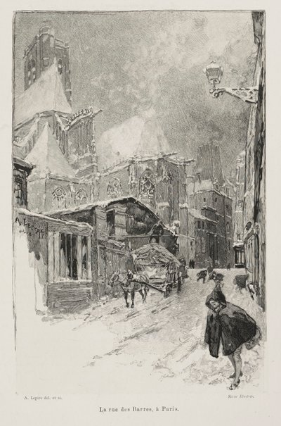 La Rue des Barres, Paris - Auguste Louis Lepère