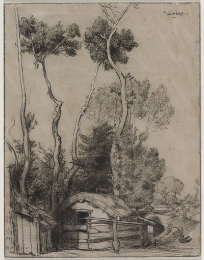 Paysage avec chalets - Auguste Louis Lepère
