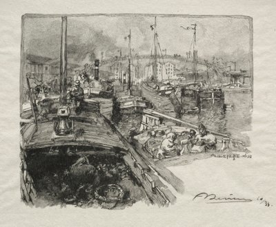 Le Bassin de la Villette - Auguste Louis Lepère