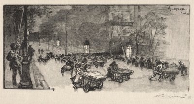 Le Boulevard, au coin du Faubourg Montmartre - Auguste Louis Lepère