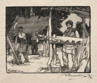 Le Fabricant de lattes, 1889 - Auguste Louis Lepère