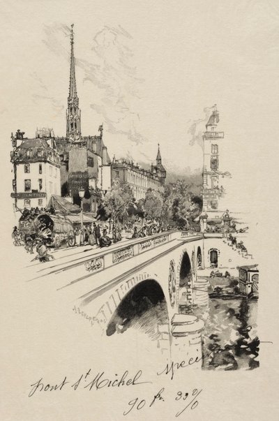 Le Pont Saint-Michel - Auguste Louis Lepère