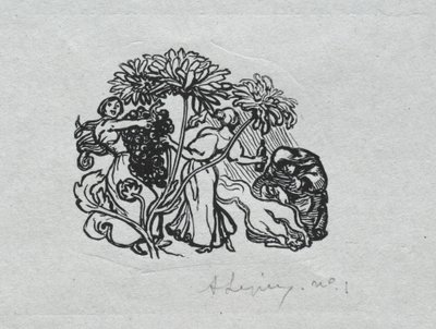 Almanach de Paris, 1897 : Queue de chapitre, Automne, 1897 - Auguste Louis Lepère