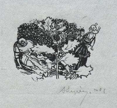 Almanach de Paris, 1897: Cul-de-lampe, Hiver - Auguste Louis Lepère