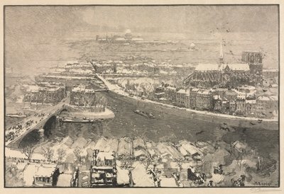 Paris sous la neige - Auguste Louis Lepère