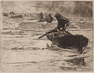 Pêcheurs fuyant devant l