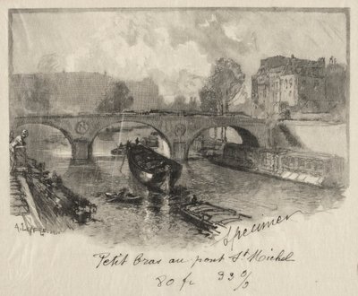 Petit bras au Pont Saint-Michel - Auguste Louis Lepère