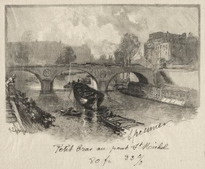 Petit bras au Pont St. Michel - Auguste Louis Lepère
