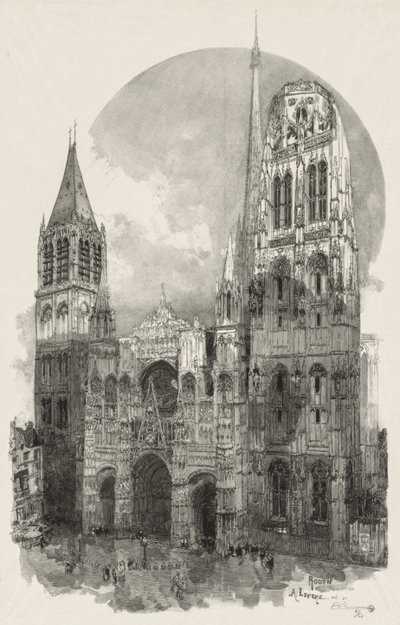 Rouen Illustré : La Cathédrale de Rouen, 1888 - Auguste Louis Lepère