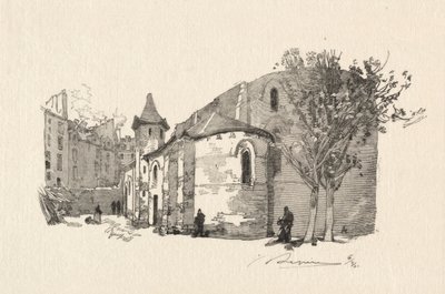 St. Julien le Vauvre, Vue extérieure - Auguste Louis Lepère