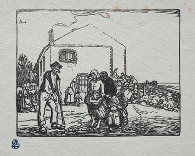 Les mendiants à la dernière maison, 1905 - Auguste Louis Lepère