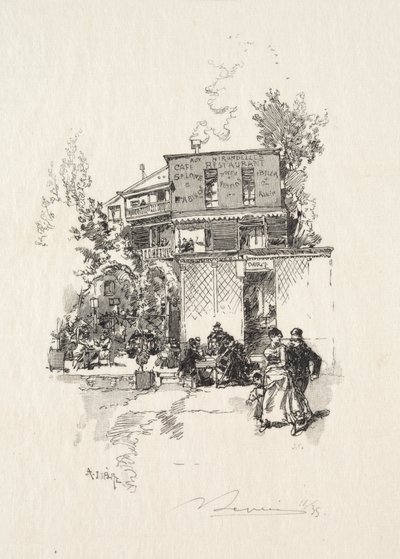 Une Guinguette - Auguste Louis Lepère
