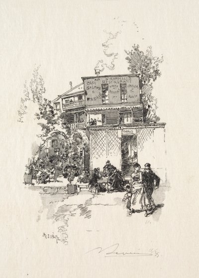 Une Guinguette - Auguste Louis Lepère