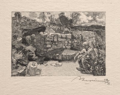 Une loge de carrier - Auguste Louis Lepère