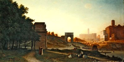 Le Forum au coucher du soleil, 1865 - Auguste Paul Charles Anastasi