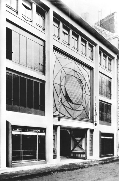 Garage de la rue de Ponthieu, conçu par Auguste Perret (1874-1954) 1906 (photo n/b) - Auguste Perret