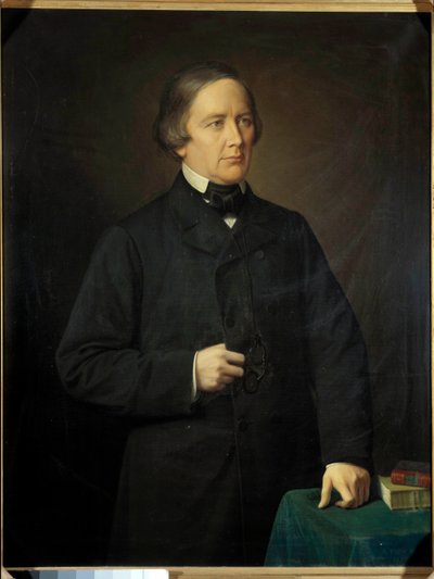 Portrait de Charles Forbes, comte de Montalembert (1810-1870) journaliste et homme politique. Peinture par Auguste Pichon (1805-1900). 1879 - Auguste Pichon